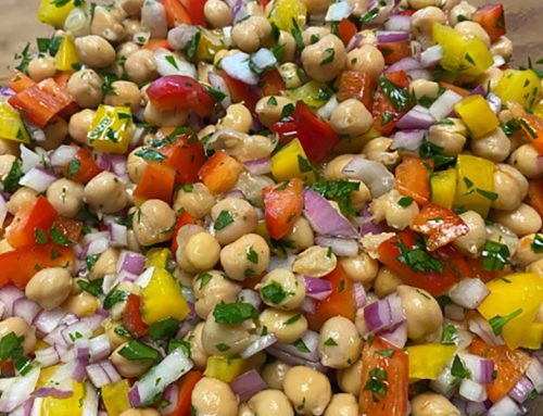 Cool Summer Chickpea Salad With Bell Peppers